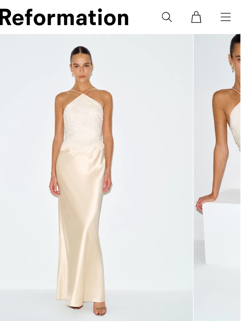 Reformation Jillian silk dress
